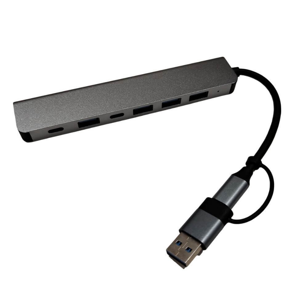 Adaptador Hub USB 7 en 1 Vienon Aluminio