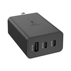 Cargador de 3 Puertos 65W 25W 15W con Cable USB-C a USB-A – Genérico
