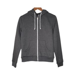 Polera Juvenil para Mujer con Capucha y Cierre Charcoal