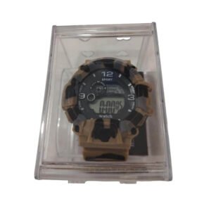 Reloj digital deportivo para caballero marrón